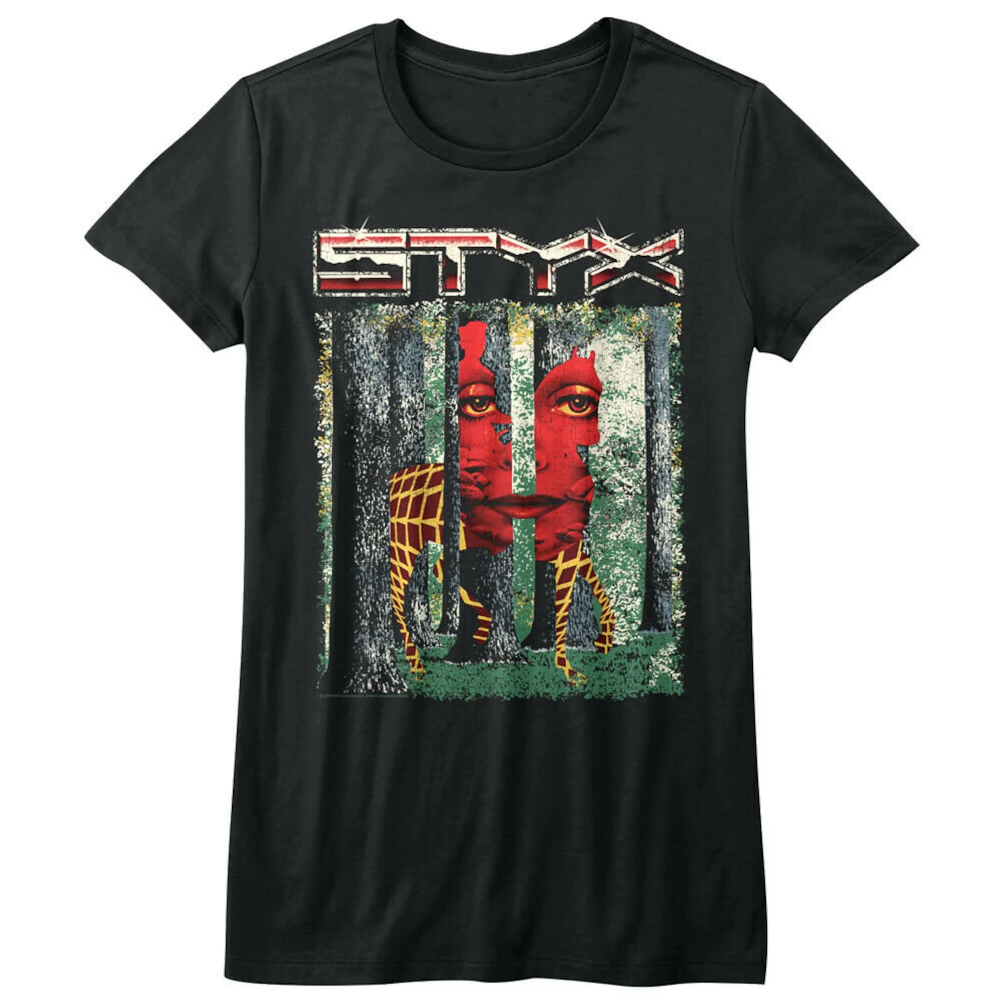 Maglietta Da Donna Styx Grand Illusion Album Cover Black 70S Rock Band Concert Tour Merch Pop Music Cool For Her