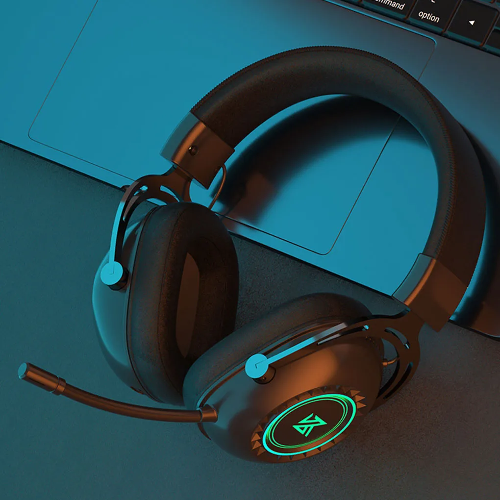 

Portable Gaming Headphone RGB Headset Stereo Sound Wireless Earphone