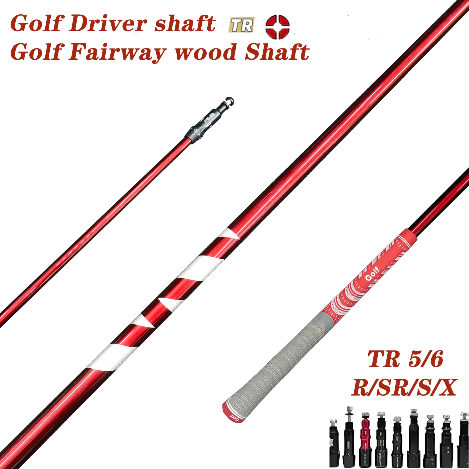 골프 클럽 샤프트 FJ-VU TR 레드 플렉스 5/6/7 R/SR/S/X 흑연 샤프트 드라이버 및 우드 샤프트, 무료 조립 슬리브 및 그립, 신제품
