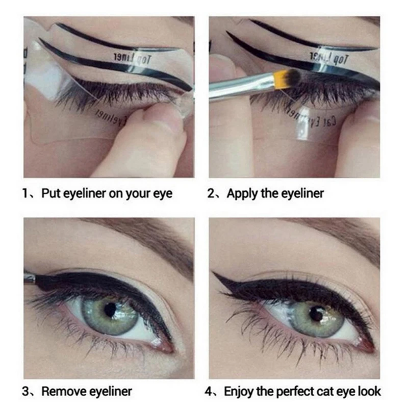 Makeup Tools 2pcs Eye Makeup Assistant Makeup Tool Eyeliner Assistant Tool Eyeliner Eyelash Card Smoked Eye Template Beauty and Tools