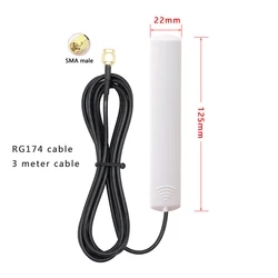 Multi-Band 8dBi Patch Antenna with 3M Extension Cable (White-3M)