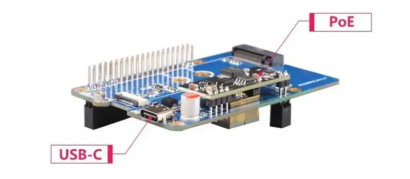 Raspberry Pi 5 POE PCIe To M.2 NVMe SSD Board HAT Pi5 2242/2230 Power Over Ethernet