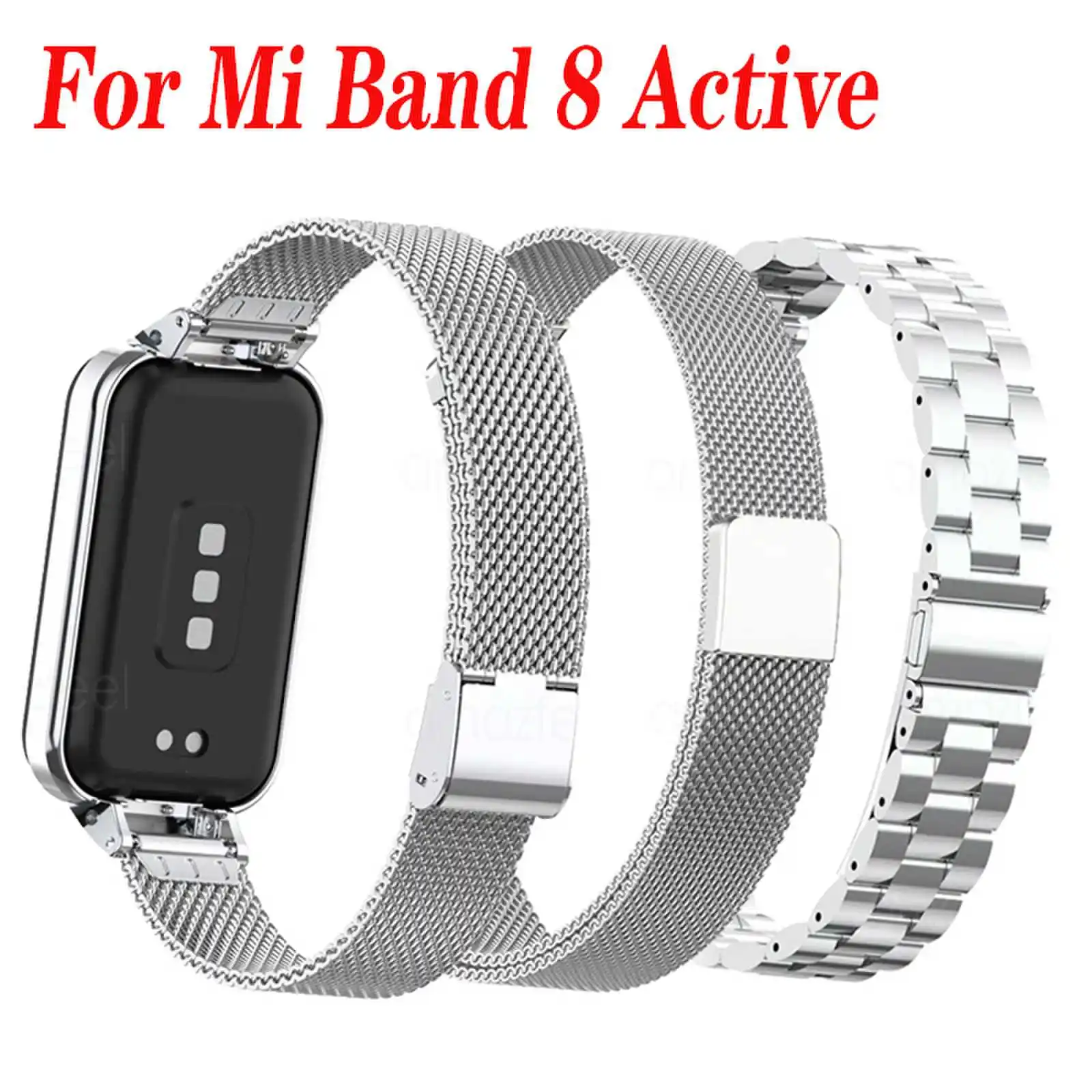 Correia Magnética para Xiaomi Smart Ver Pulseiras de Metal Proteção Acessórios Ativos mi Band 8