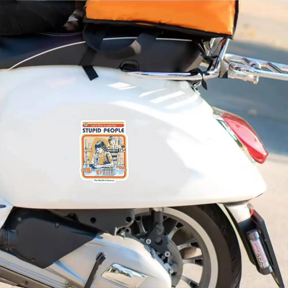 A Cure For Stupid People Waterproof Stickers For Decorating Car Windows Motorcycles And Computers. - 5