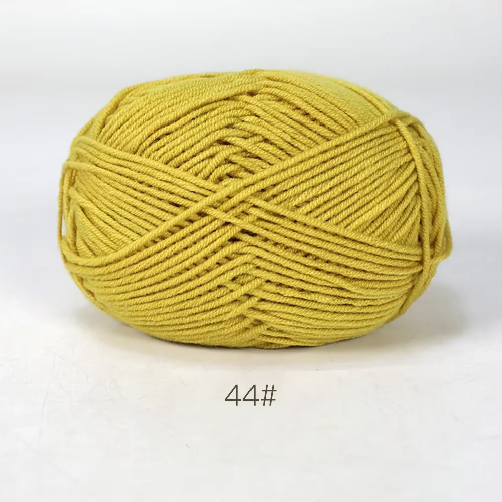 Luxurious Soft Milk Cotton Yarn Pack for Knitting and Crochet Projects - 5PCS, Total 250g