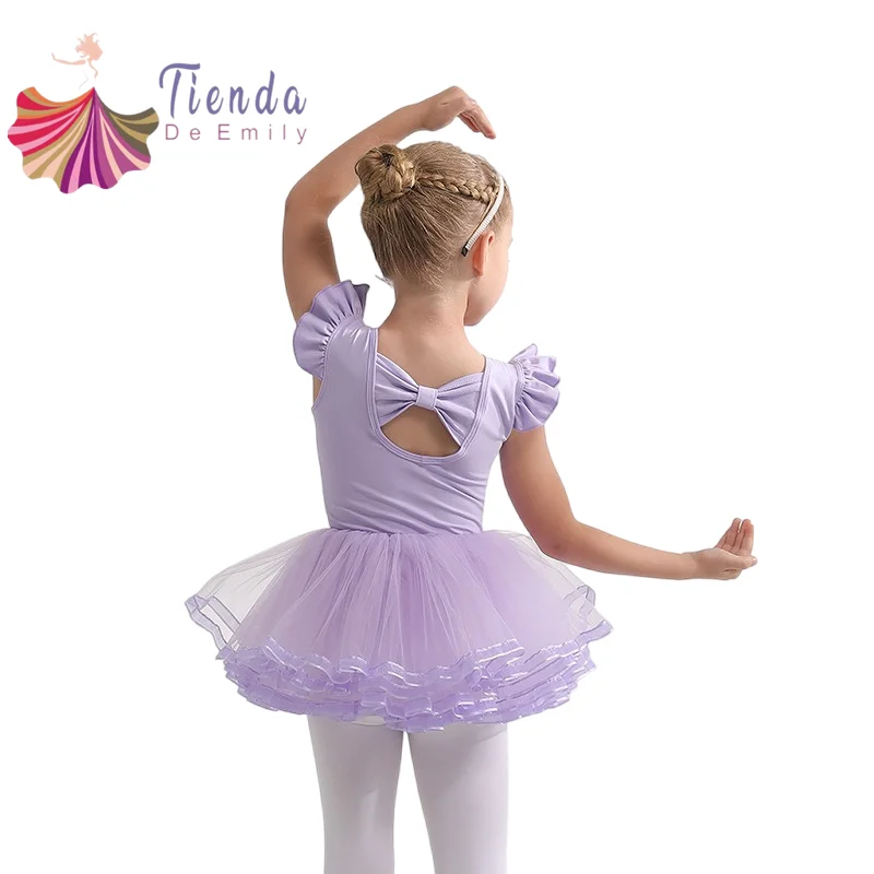 

Fluffy Tutu Skirt 2 Piece Children Artistic Skating Dresses Maya Gymnastics Ballerina Princess Dree Up Leotard Sequin Ballet