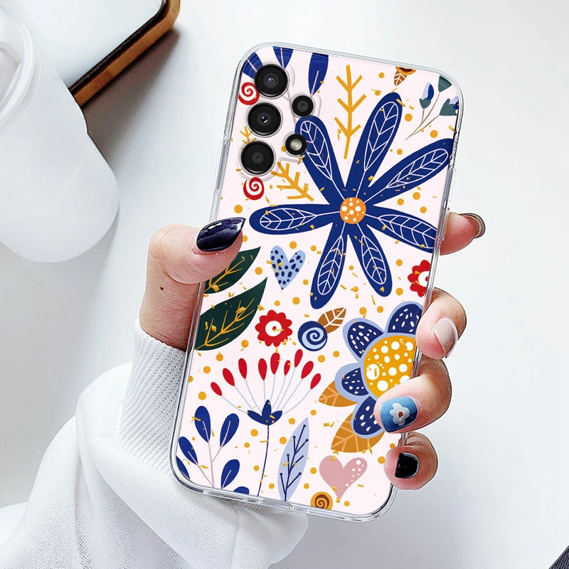 Floral Transparent Soft Silicone Phone Case - Flower TPU Cover