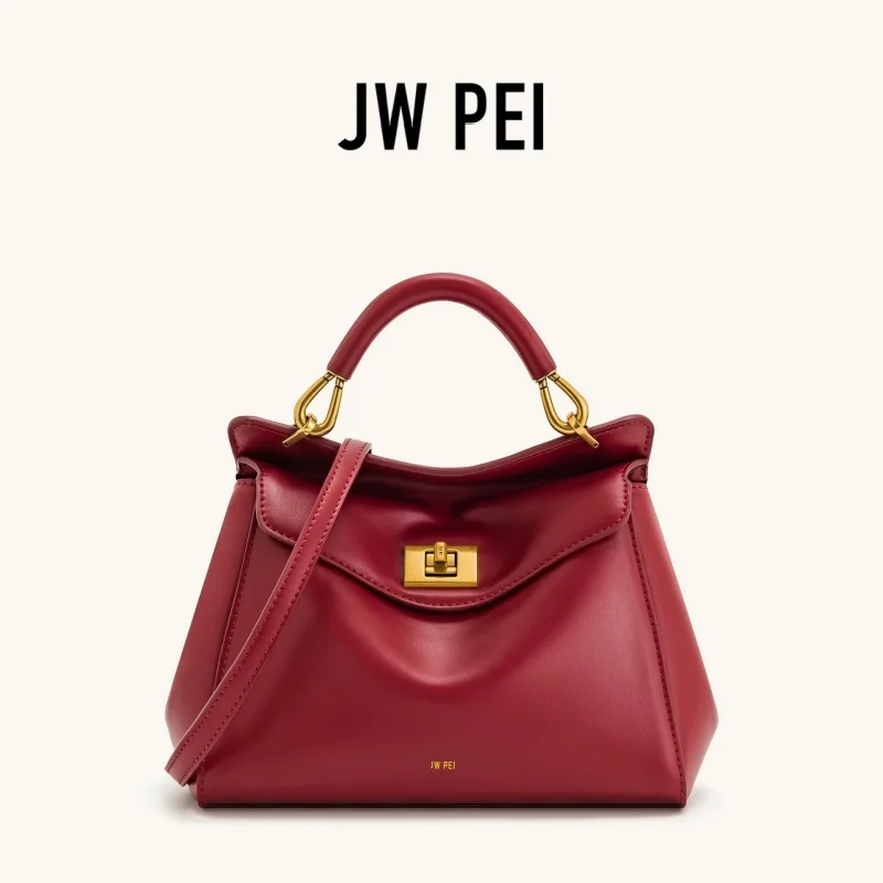 JW PEI Lucia Top-Handle Bag Luxury Designer Crossbody Shoulder Bag for Women Elegant Turn Lock Vegan Leather Messenger Purse 26 1