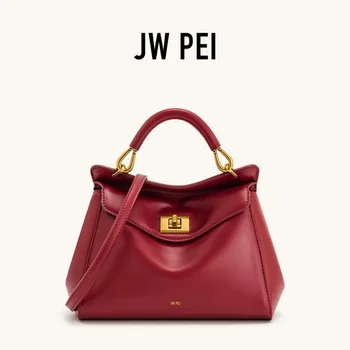 JW PEI Lucia Top-Handle Bag Luxury Designer Crossbody Shoulder Bag for Women Elegant Turn Lock Vegan Leather Messenger Purse 26 1