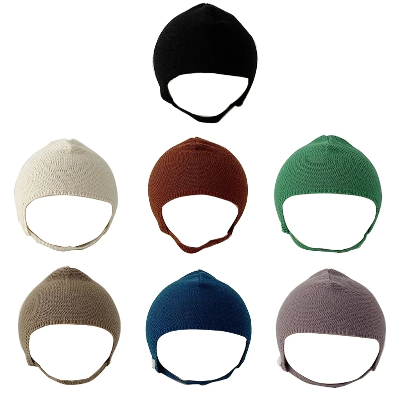 

Детская шапка-бини, шапка-муфта, теплая шапка, головной убор для девочек и мальчиков, вязаная шапка для новорожденных