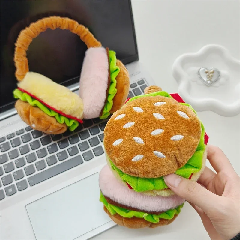 Hamburger French Fries Soft Plush Earmuff Winter Outdoor Cold Protection warm earmuffs