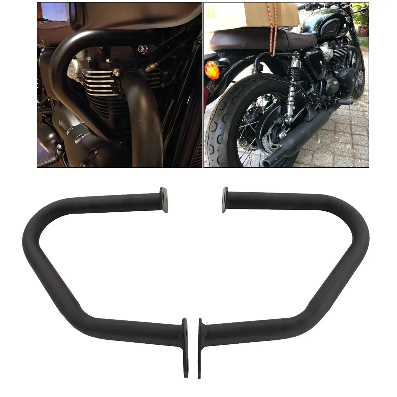 2pcs Black Engine Guard Highway Street Gulide Protector Crash Bars for Street