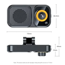 Bluetooth Handsfree Car Kit with Sun Visor Clip and Stereo Music Player (BT 5.4)