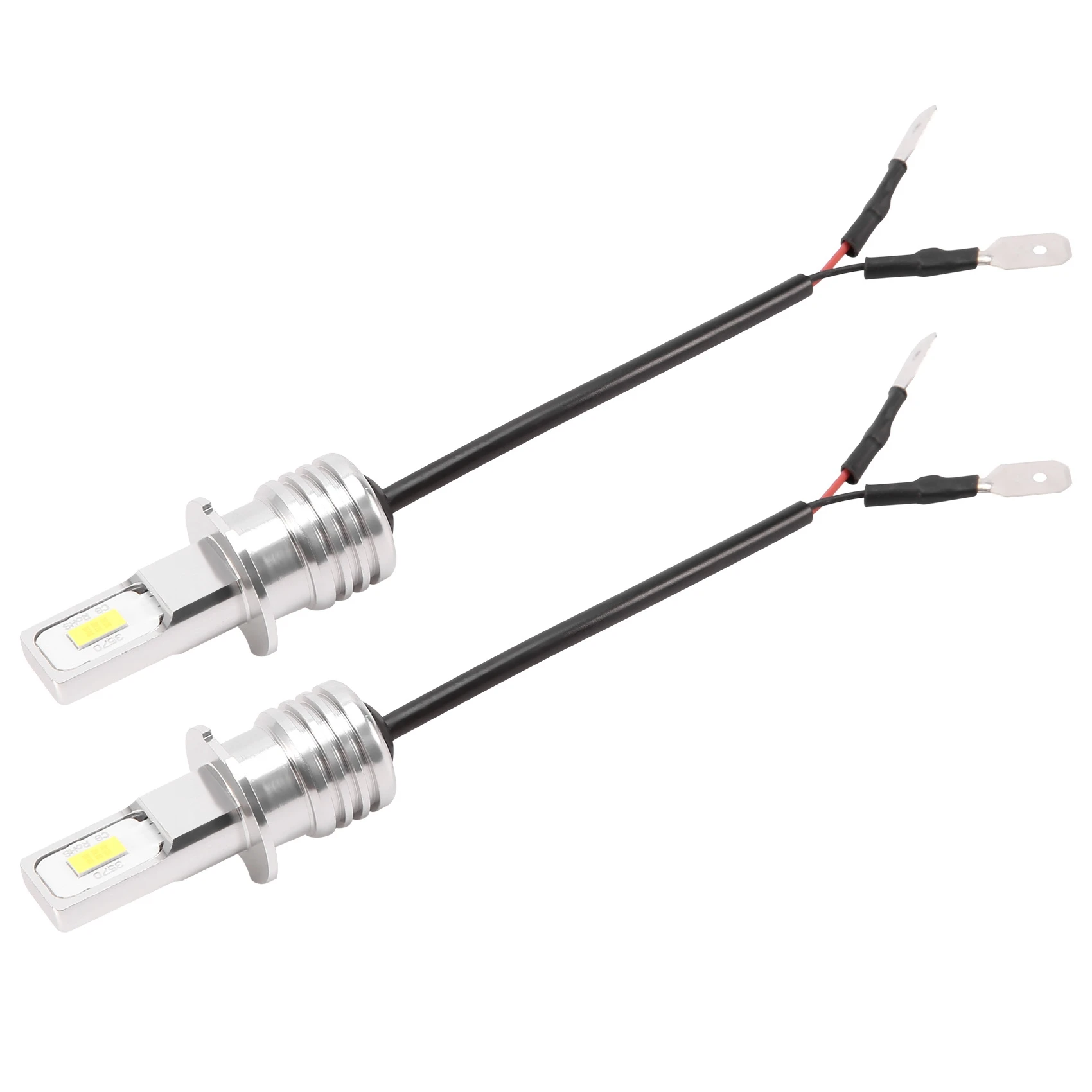 슈퍼 브라이트 LED 헤드라이트 안개등 운전 램프 전구 키트, 6000K 화이트 100W, 2X H3