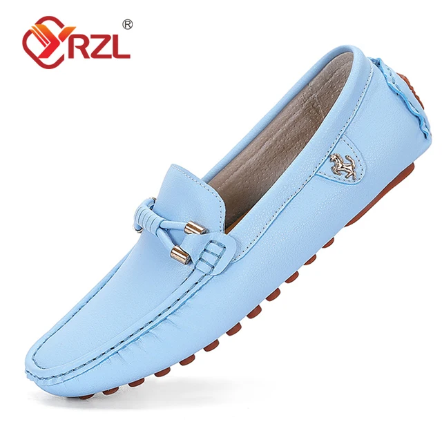 YRZL Loafers Men Handmade PU Leather Loafers for Men Casual Driving Flats Shoes Comfortable Slip-on Moccasins Men Loafer Shoes 1