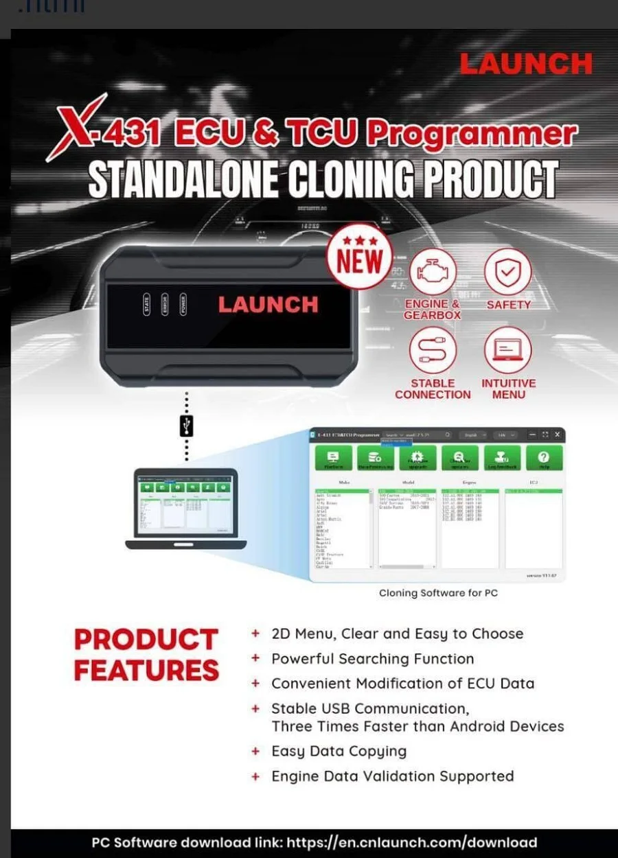 Запуск X-431 ECU TCU Программатор Автономная Версия ПК.