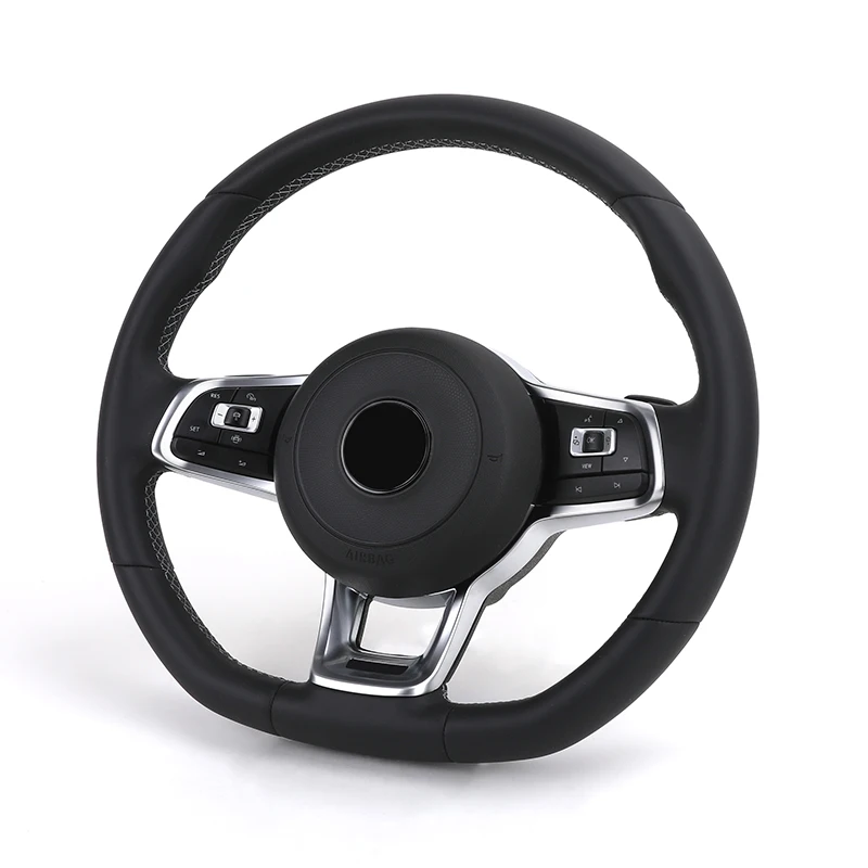 Volante In Pelle Pieno Stile Base Personalizzato Lenkrad Volant Per Volkswagen Vw Passat Golf 7 Mk7 Mk7.5 Polo Tiguan Jetta Gti