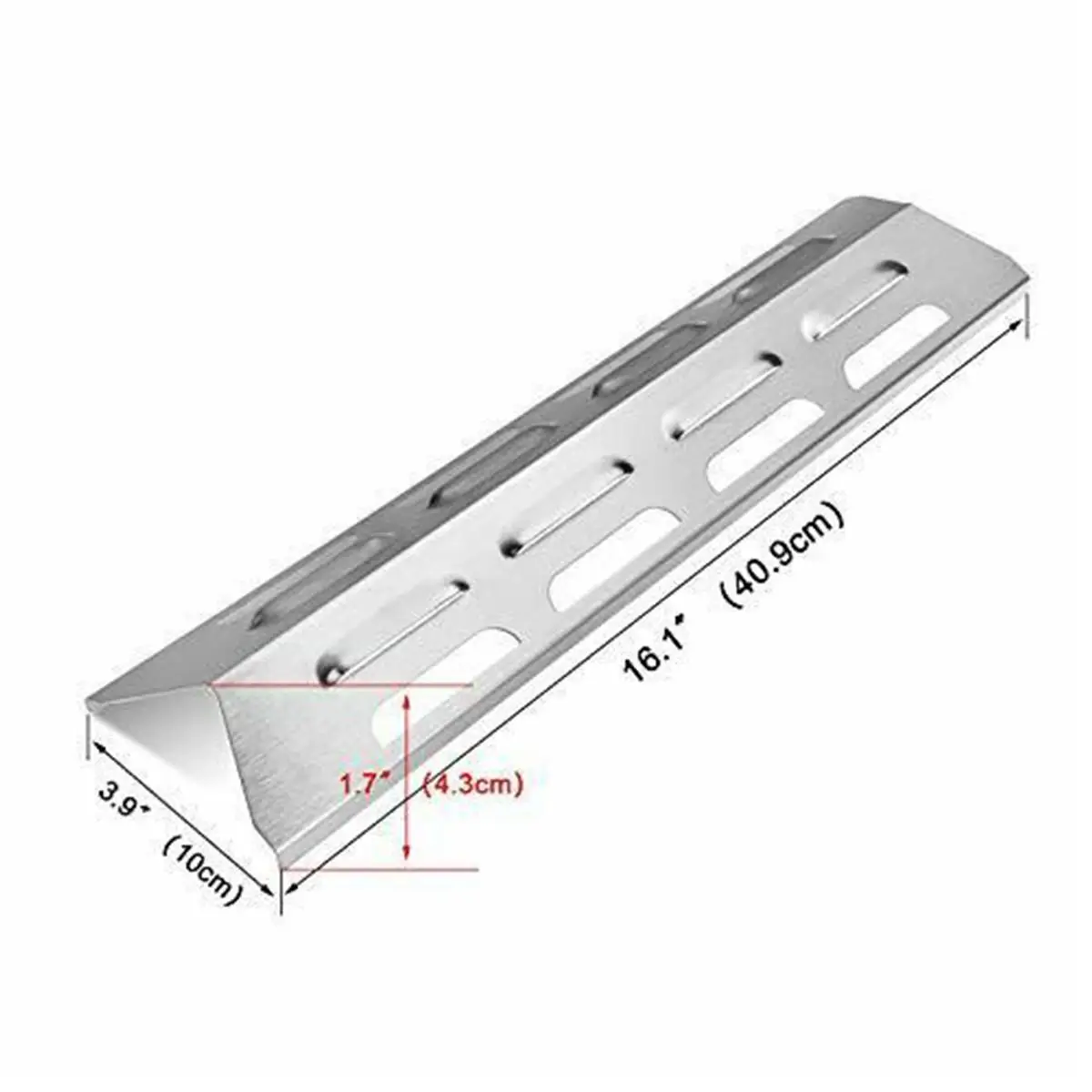 BBQ Grill Pan 4Pcs Replacement Stainless Steel Heat Plate Shield Barbeque Grill Perfect Flame Gas Grill Models SLG2007A SLG2007B SLG2007BN