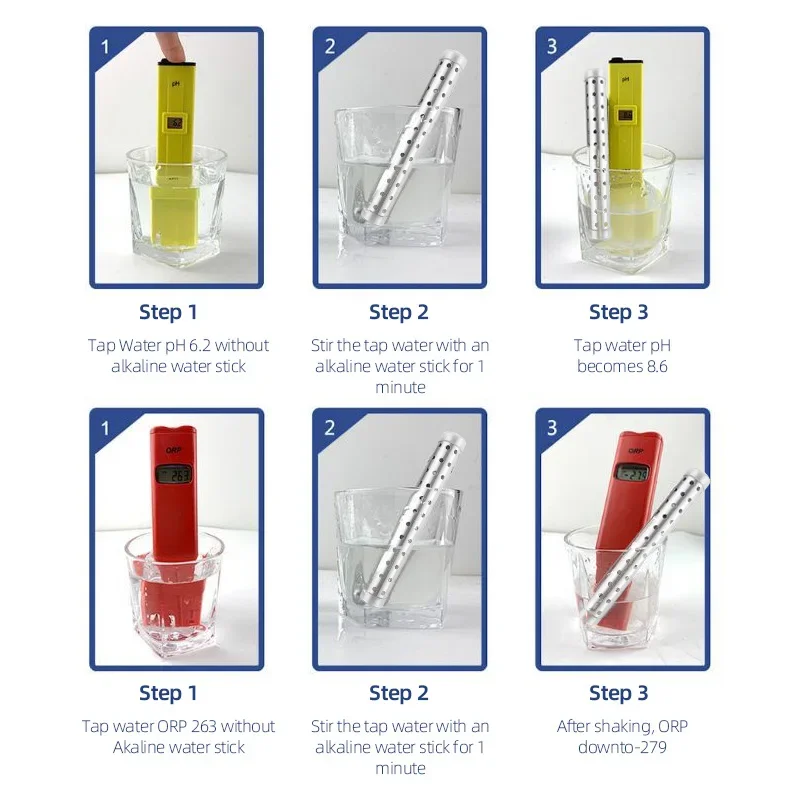 1pc Change pH value 8-9 Portable Alkaline Hydrogen Water Stick with Negative Ion Filter energy water stick magic water stick