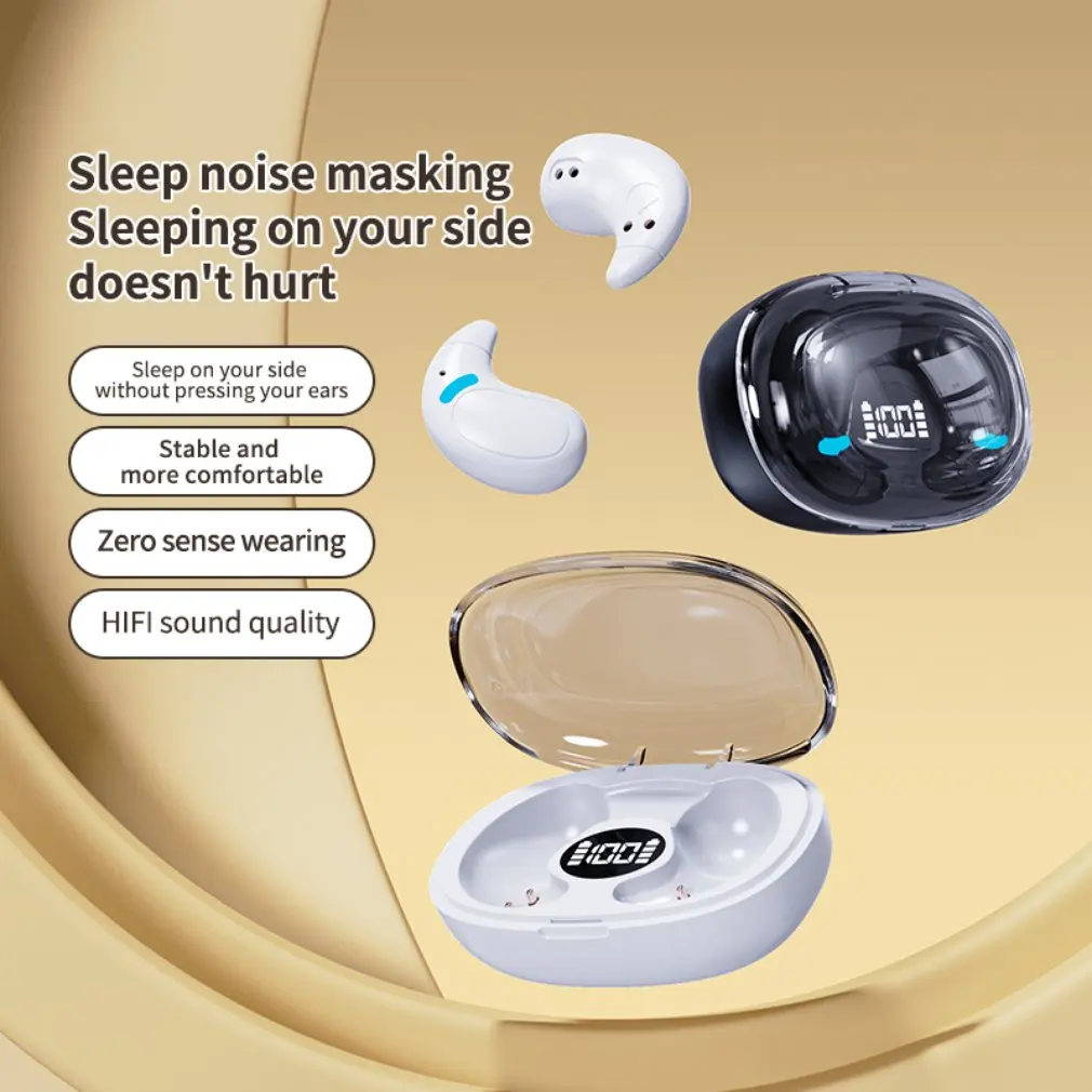 

Sleep Invisible Earbuds Tiny Mini Headphones Hidden Noise Cancelling TWS Wireless Headsets Sports Stereo Bluetooth 5.3 Earphone