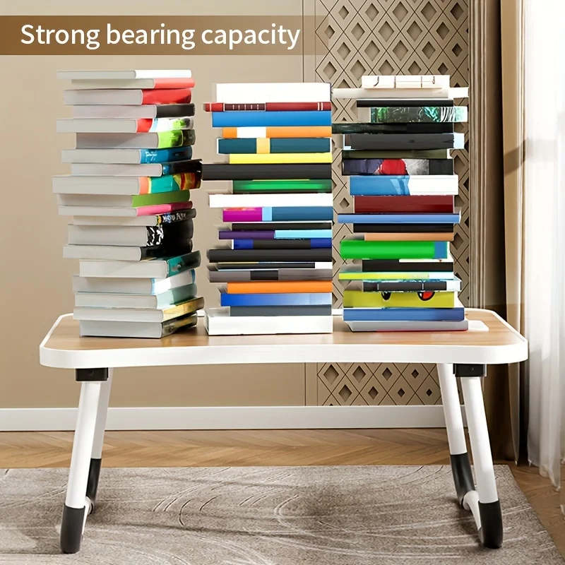 Ultra Large Portable Laptop Bed Table-Multi Functional Tray Holder with Cup Holder And Drawer-Stable Foldable Table