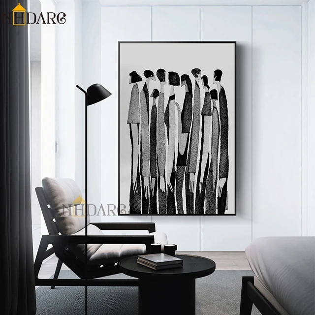 black white wall art decor