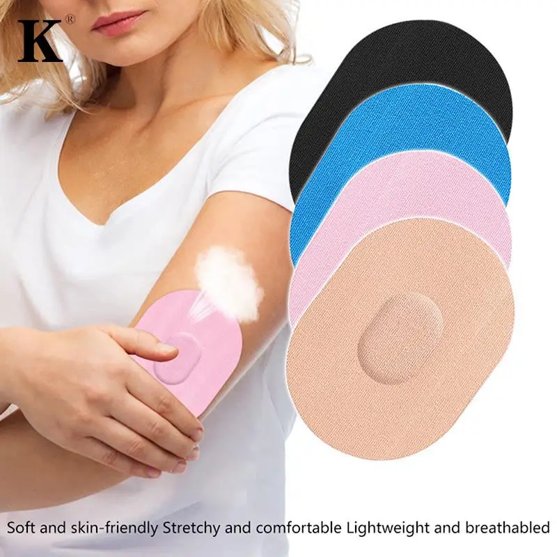 

5/10/15/20Pcs Freestyle Adhesive PatchesWaterproof Libre Sensor Covers Flesh Flexible CGM Patches Without Glue in The Center