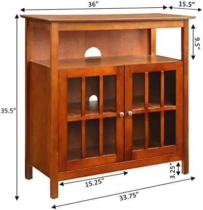 NEW-Big Sur Highboy TV Stand with Storage Cabinets Home_Furniture_and_Decor