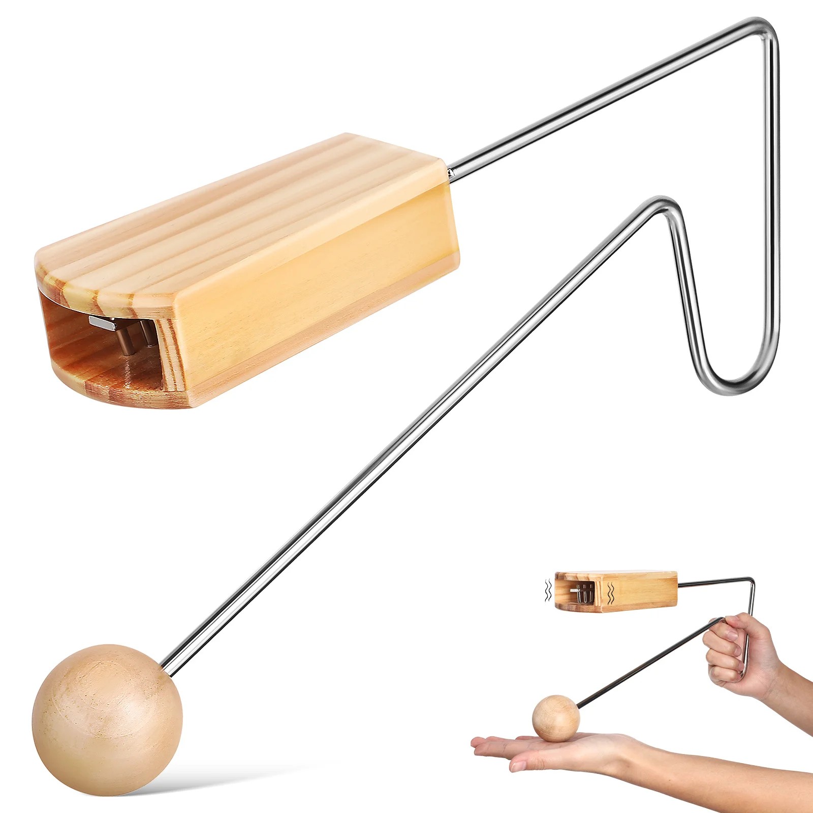 Wooden Vibraslap Unique Sound Construction Versatile Percussion Instrument for Musicians Parties Latin
