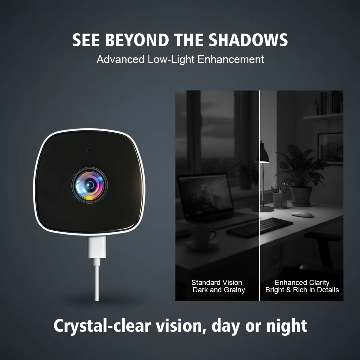 3MP HD Window Camera Mini Outdoor 2.4/5GHz Wi-Fi Cameras Full-Color Night Vision Two-Way Audio Motion Detection Security Camera 4