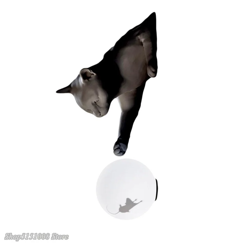 Resin Kitten Statue Wall Lamp Nordic Style Cartoon Animal cat Wall Lights Home Decor Lighting Fixtures Art Statue Cartoon Light