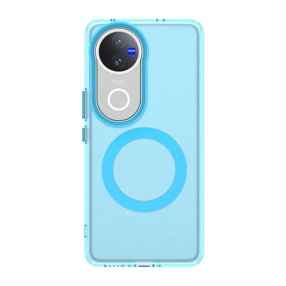Transparent Soft TPU Frosted MagSafe Phone Case with Raised Border and Wireless Charging Support