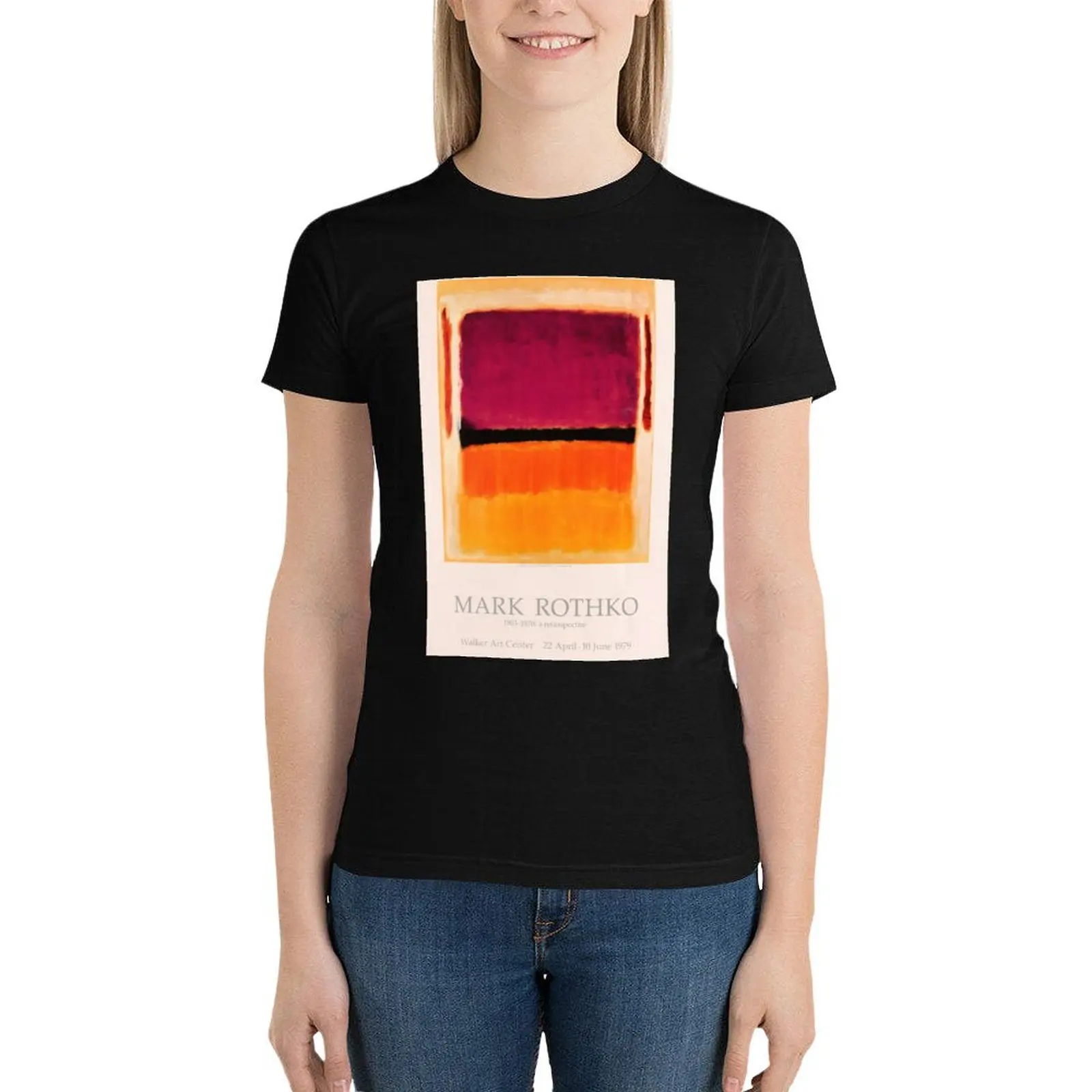 

Mark Rothko Exhibition poster 1979 T-Shirt cute clothes shirts graphic tees summer top ariat shirts for Women