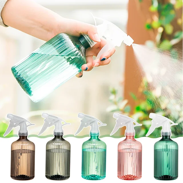 500ml Spray Bottle Watering Can Gardening Plant Flower Irrigation Mist Sprayer Household Disinfection Cleaning Hairdressing Tool
