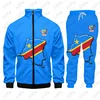 Zaire DR Congo Flag Zip up Hoodies Jacket Pants Tracksuit Men Print Oversize African Pullover Sweatshirt Unisex Clothes Dropship 1