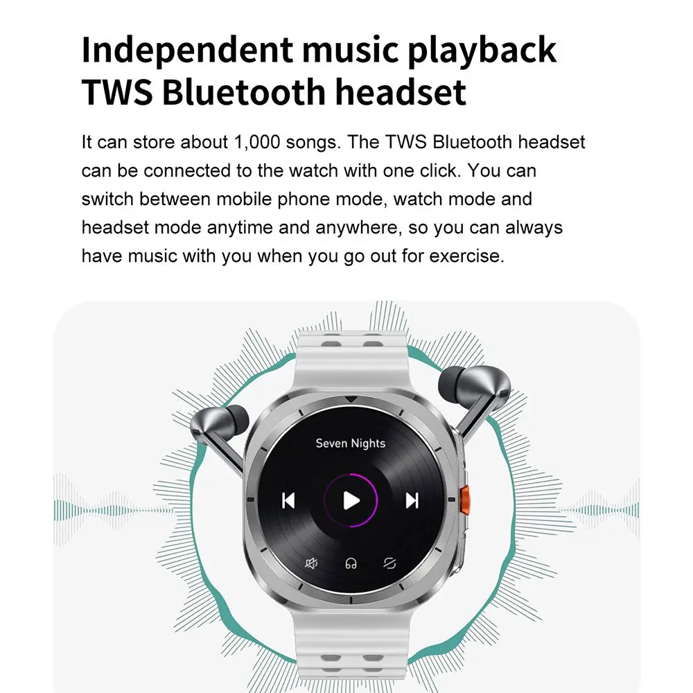 2025 New Smart Watch 7 Ultra 32GB Big Memory Smart Watch Men HD Bluetooth Calk MP3/MP4 Player IP68 Waterproof Smartwatches Women 6