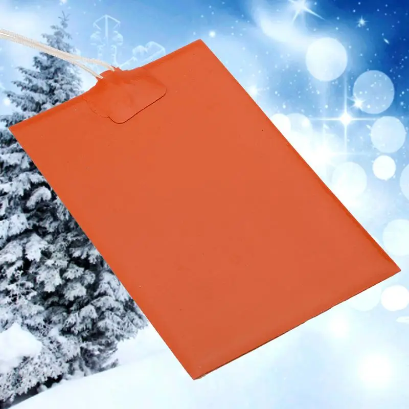 

300W 220V Universal Fuel Tank Water Tank Rubber Heating Mat Engine Oil Tank Silicone Heater Pad Waterproof 10x15cm 20x20cm