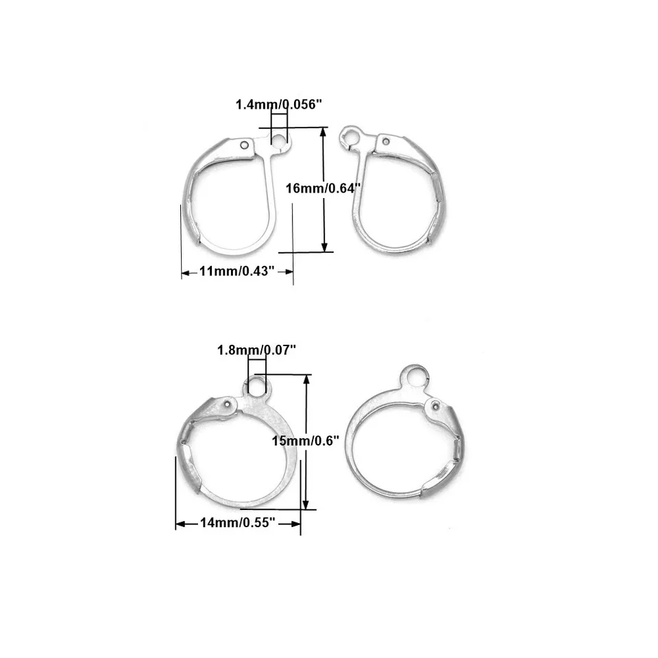 Orecchini Con Ganci Anallergici Nichel Free, Fiori In Acciaio Dorat... | Su MissHobby - Foto 8