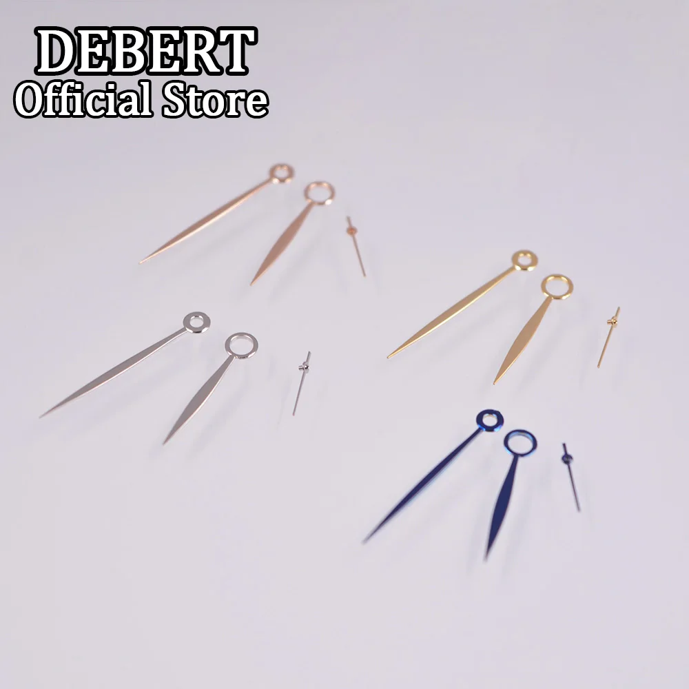 DEBERT New Blue/Gold/Rose gold/Silver Watch Hands For ETA 6497 6498 ST36 Movement Mens Watch hands 5mm x 12mm x 16mm Manecillas