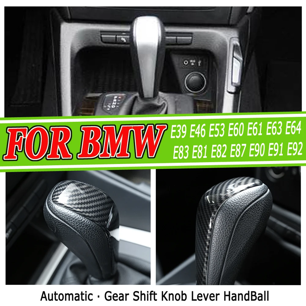 Kohlefaser-Look Auto Schaltknauf Abdeckung Kappe Trim Aufkleber für bmw x3  e83 x5 e53 5 Serie e60/e61 Auto Dekoration Zubehör - AliExpress