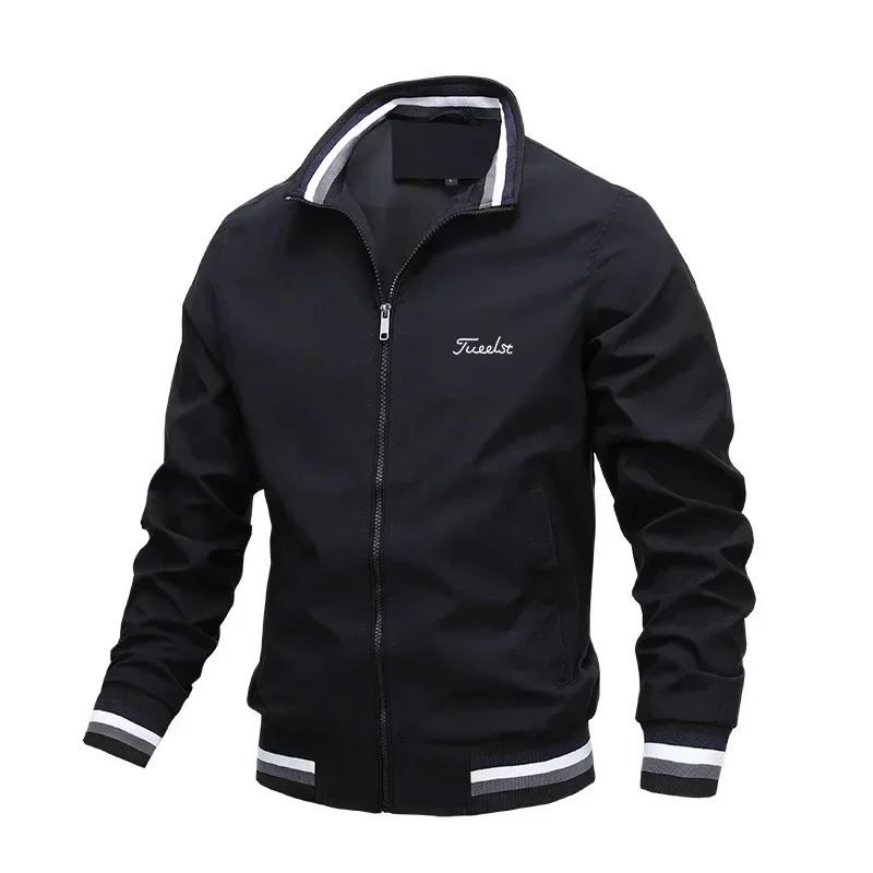 

2024 Embroidery Brand Logo Golf Jacket Men's Clothing Autumn Casual Sports Jacket Fashion Spring Windproof Men's Bomber Jacket