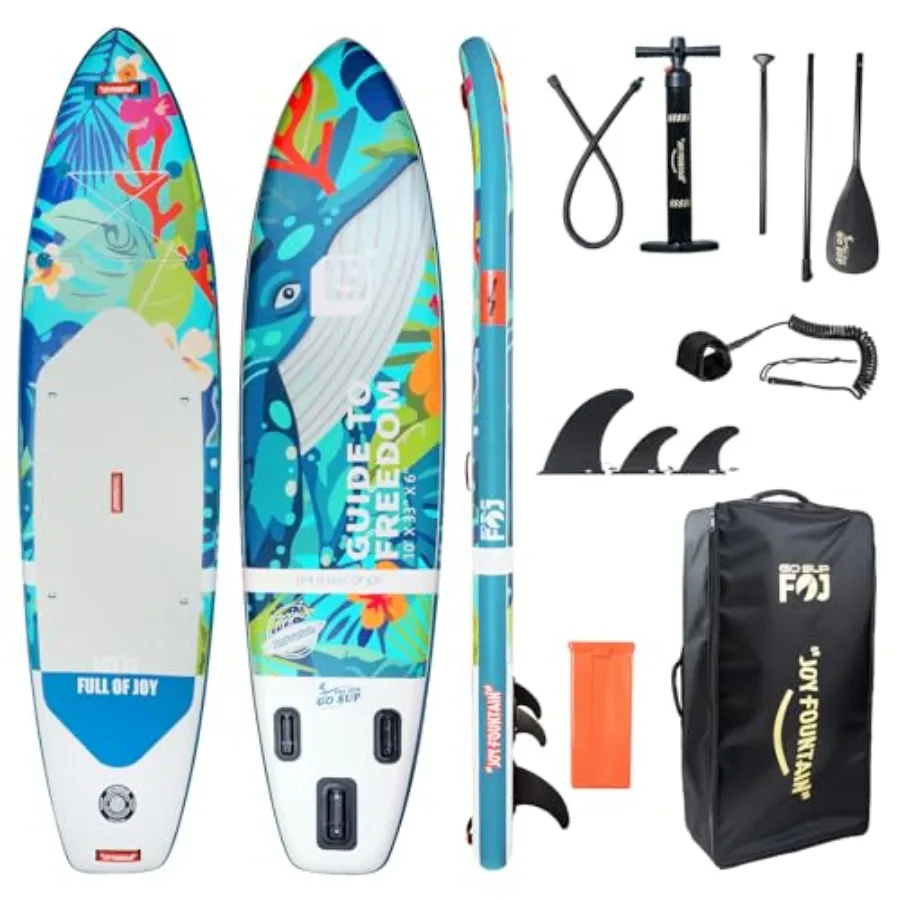 Inflatable Stand Up Paddle Board for outdoor water sports PVC material blue ultra-stable wide design with anti-slip EVA deck an