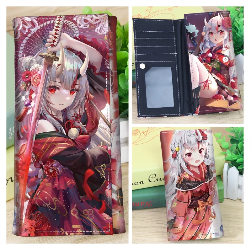 Hololive Nakiri Ayame Визитницы женские кошельки мультяшный кошелек студенческий косплей мужской кошелек для монет