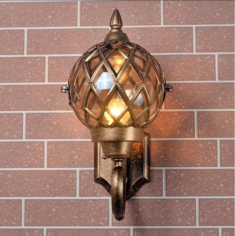 Retro Outdoor Wall lamp Waterproof Outdoor Lighting Creative Garden Lamp European Wall Lamps