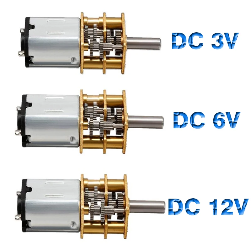 Motoriduttore In Metallo Miniaturizzato Dc 3V/6V/12V N20, Motoriduttore Miniaturizzato Dc A Bassa Velocità Per Robot 15/30/50/60/100/200/300/500/1000R