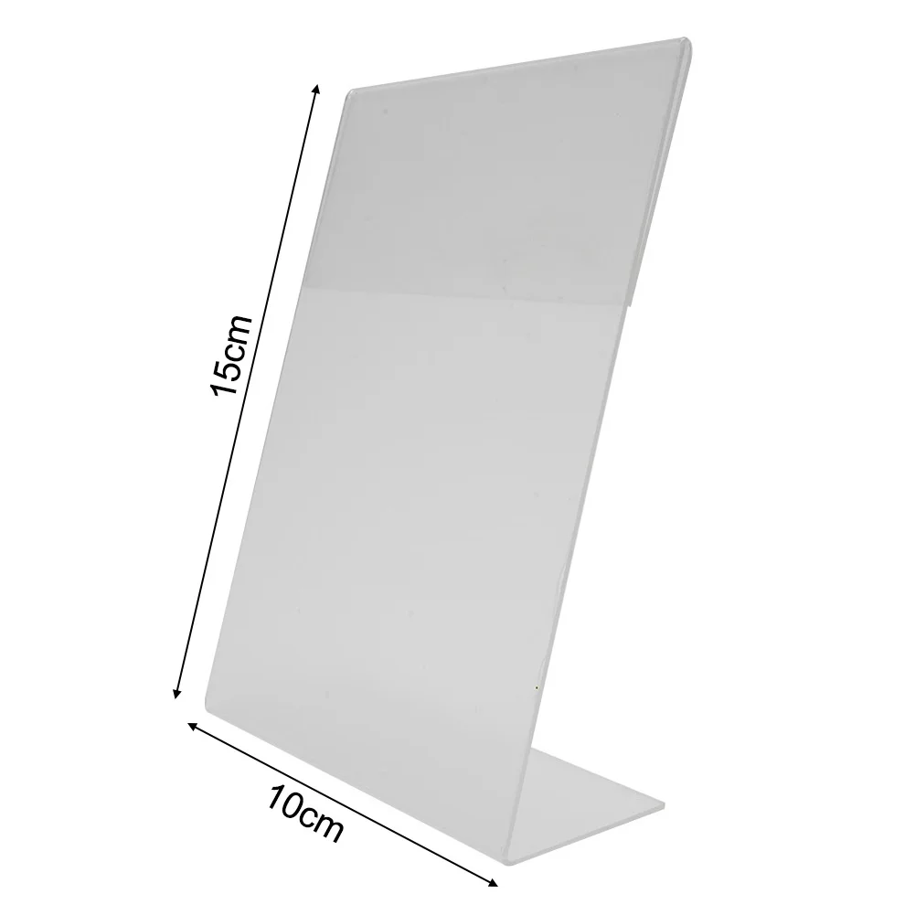 Acrylic Display Holder A6 Transparent Acrylic Display Stand Desk Shelf Photo Frames Picture Painting Art Stand Sign Tabletop 10*15cm