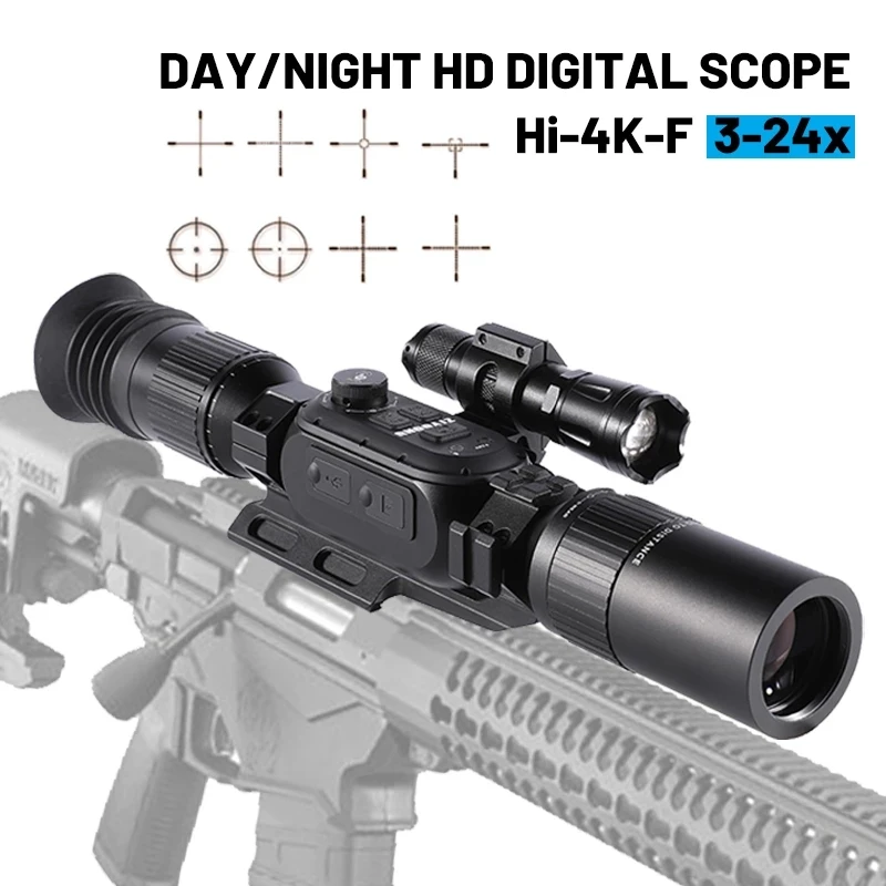 Visión diurna y nocturna para rifle, visión nocturna digital HD, monocular  de caza con WiFi, giroscopio y brújula electrónica, iluminador IR 940 nm