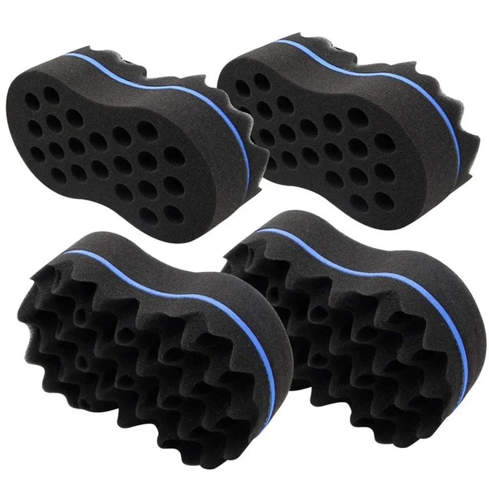 Curly Hair Styling Sponge Brush Double Sided  Sponge Brushes Multi-holes Side Braid Twist Hair Curl Wave hair brush for Afico 2