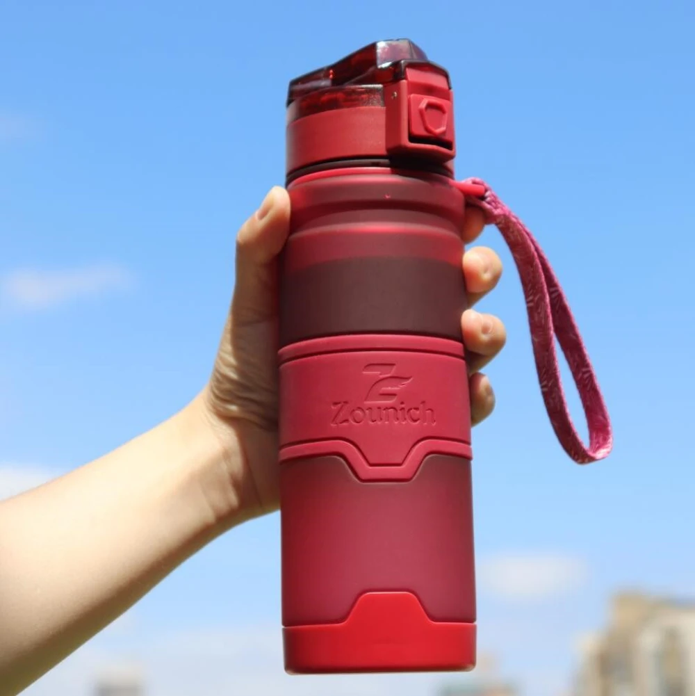 ZOUNICH Sport Water Bottles Portable Tritan Material Direct Leakproof Plastic Drink Bottle BPA Free 400/500/700/1000ML