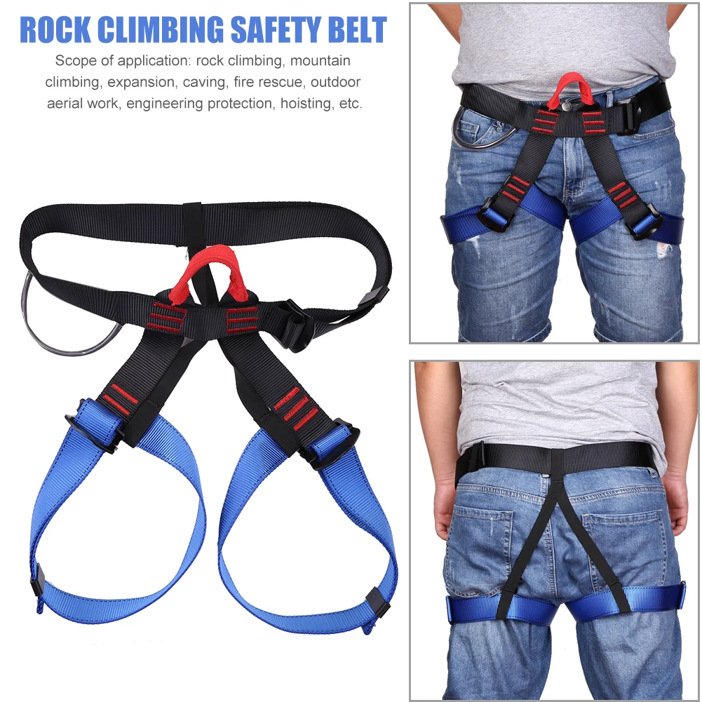 야외 스포츠 암벽 등반 하네스 공중 생존 허리 하프 바디 안전벨트